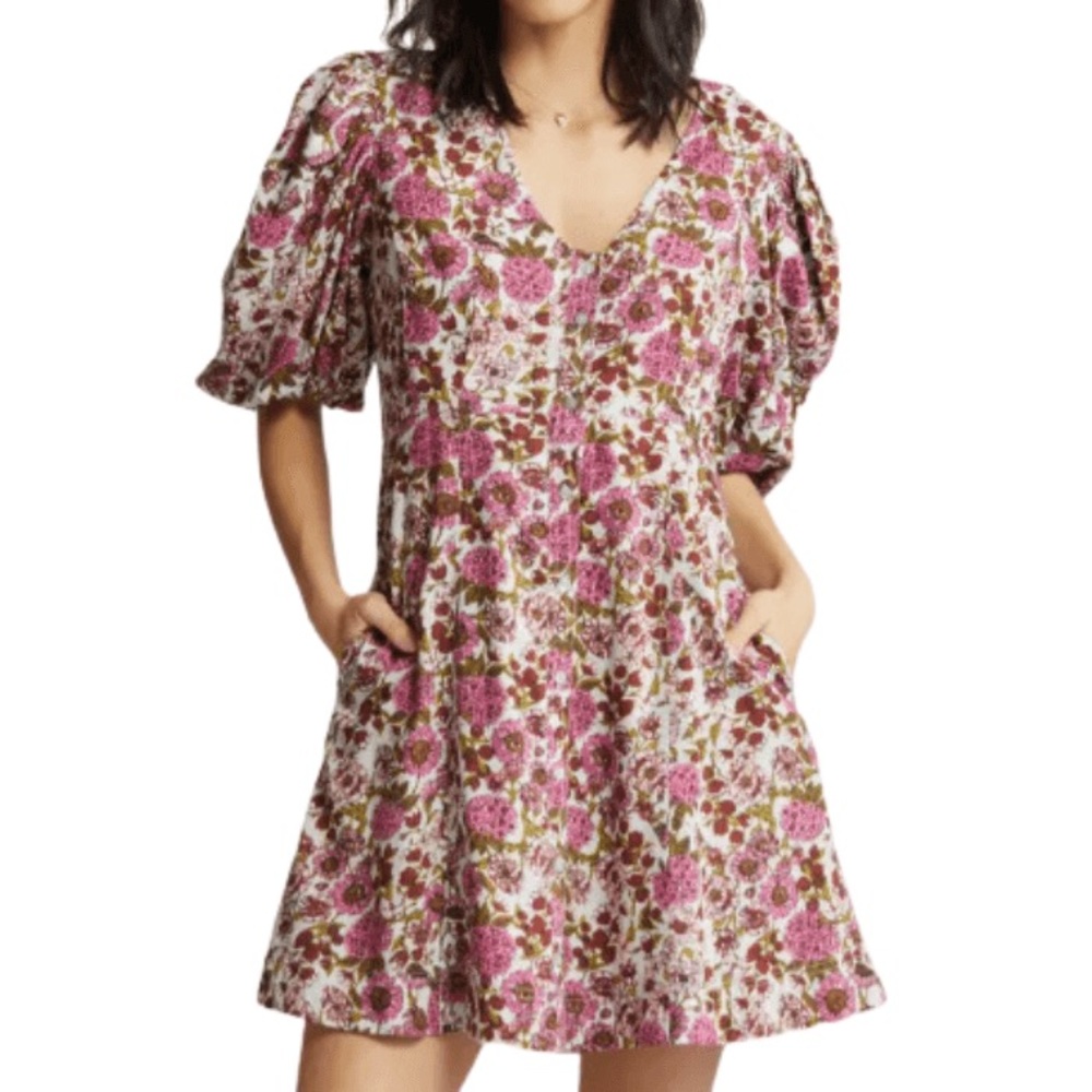 Chelsea28 Floral Puff Sleeve Minidress